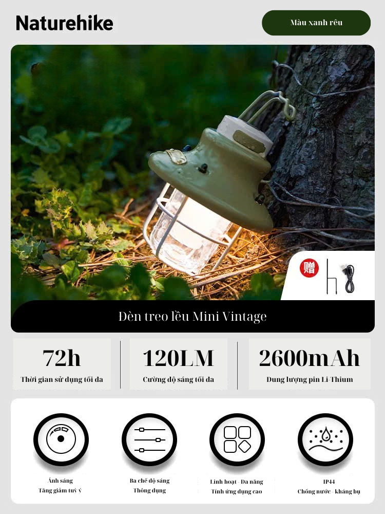 Đèn pin treo lều mini - đa dụng Naturehike CNH22DQ029
