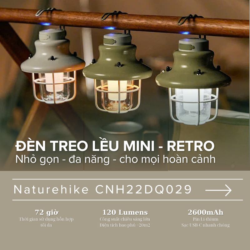 Đèn pin treo lều mini - đa dụng Naturehike CNH22DQ029