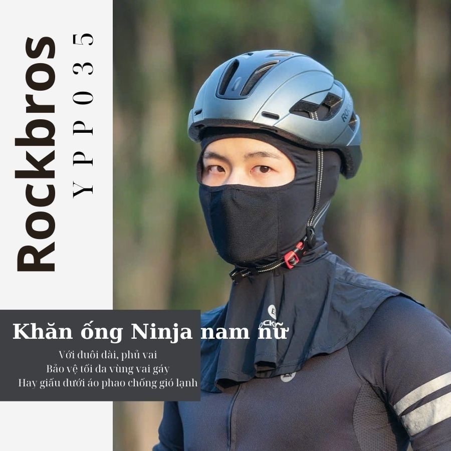 Khăn đội đầu Ninja vải lụa Rockbros YPP035