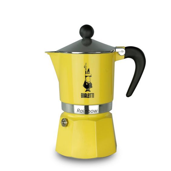 Ấm pha café Bialetti Rainbow BCM-4982 màu vàng – 3 ly cà phê mỗi ...