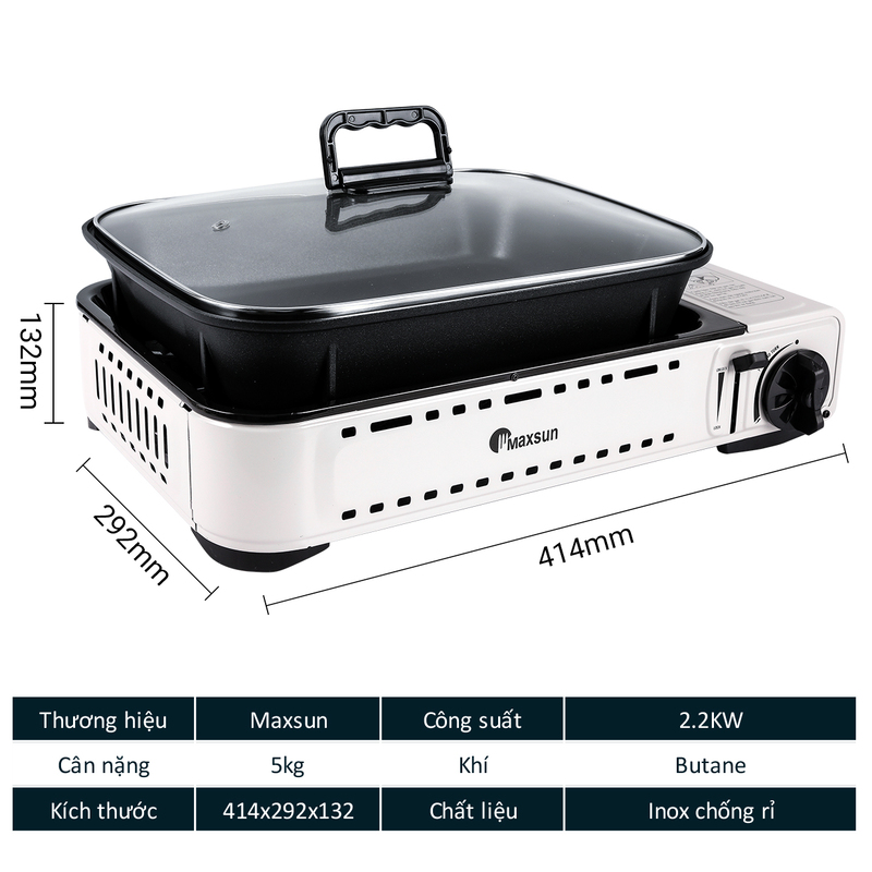 Bếp gas du lịch gọn nhẹ Maxsun MX-8 Mini