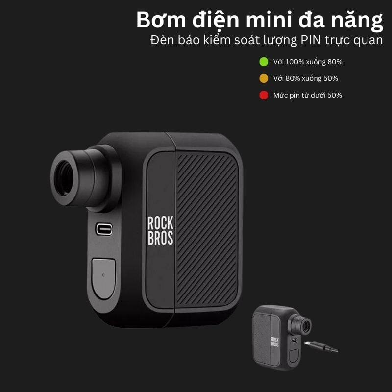 Bơm lốp xe đạp di động Rockbros AS110 - 42720011001