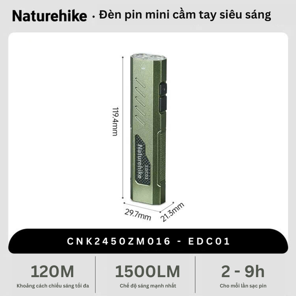 Đèn pin cầm tay mini cá nhân Naturehike CNK2450ZM016
