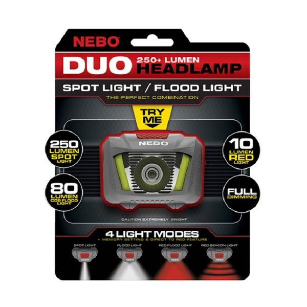 đèn pin siêu sáng đội đầu nebo duo headlamp