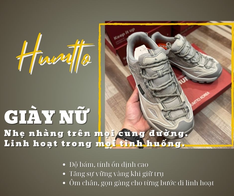 Giày leo núi đường dài nữ Humtto 150475B-1