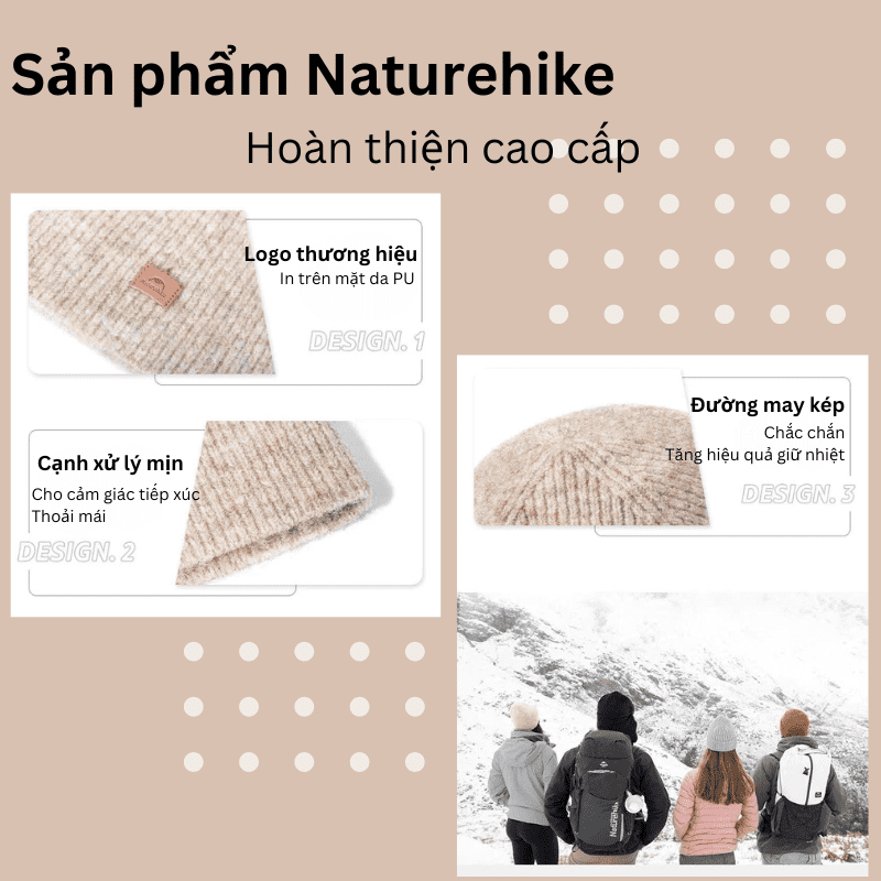 Mũ len giữ ấm cản gió Naturehike NH21FS551
