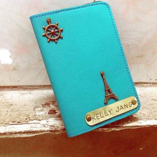 bao đựng passport khắc tên tháp eiffel