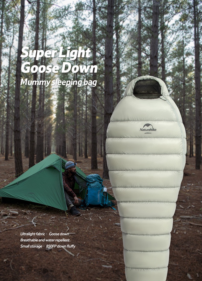 Túi ngủ lông vũ siêu nhẹ siêu ấm Naturehike NH21YD001