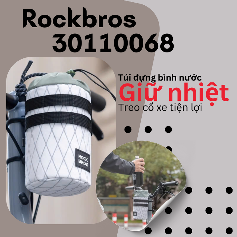 Túi treo giữ nhiệt chai nước xe đạp Rockbros 30110068