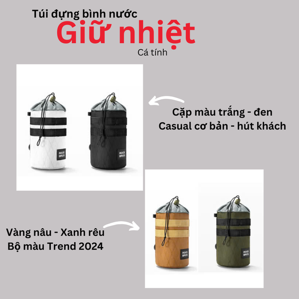 Túi treo giữ nhiệt chai nước xe đạp Rockbros 30110068