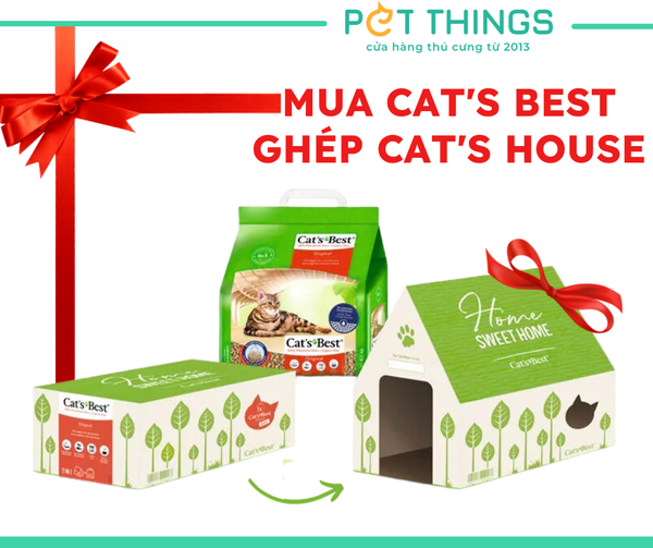 QUÀ TẶNG TỪ CÁT VỆ SINH GỖ HỮU CƠ CAT'S BEST CHO MÈO TỪ ĐỨC