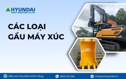 Kích thước gầu máy đào và tìm hiểu các loại gầu máy xúc hiện nay
