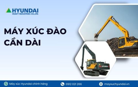 Tìm hiểu máy xúc cần dài: cấu tạo, ứng dụng thực tế