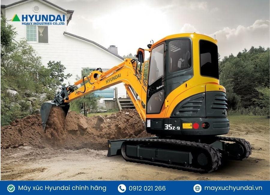 các loai máy xúc mini