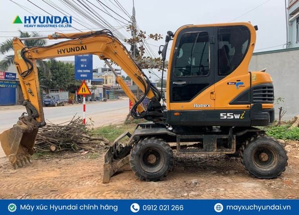 Tìm hiểu về máy xúc bánh lốp: Cấu tạo, nguyên lý làm việc