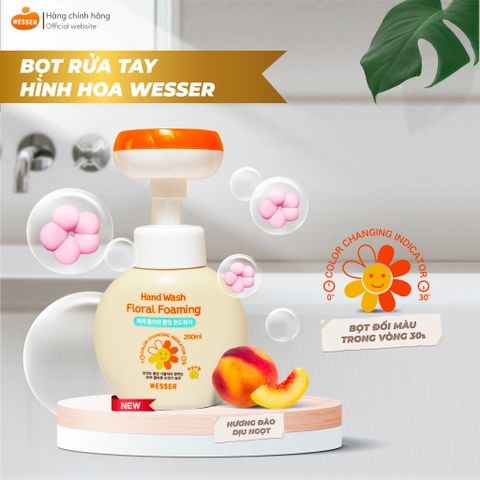 Bọt rửa tay hình hoa Wesser - Giải pháp bảo vệ đôi tay bé sạch khuẩn