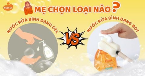 Nên chọn nước rửa bình sữa dạng gel hay dạng bọt an toàn cho bé, tiết kiệm cho mẹ?