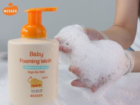 Tổng hợp ưu điểm vượt trội của Bọt tắm gội Wesser cho bé
