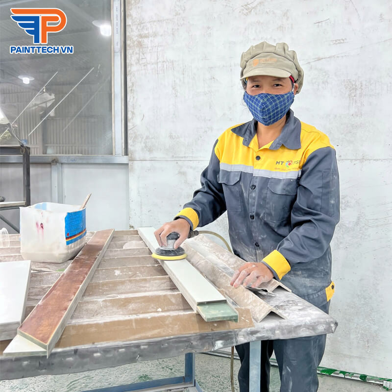 Máy chà nhám hơi đế tròn