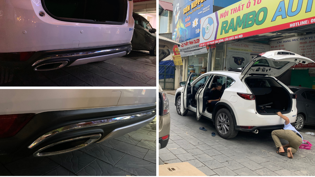 Combo lippo kiểu Mercedes & Cốp điện kèm đá chân cho Mazda Cx5