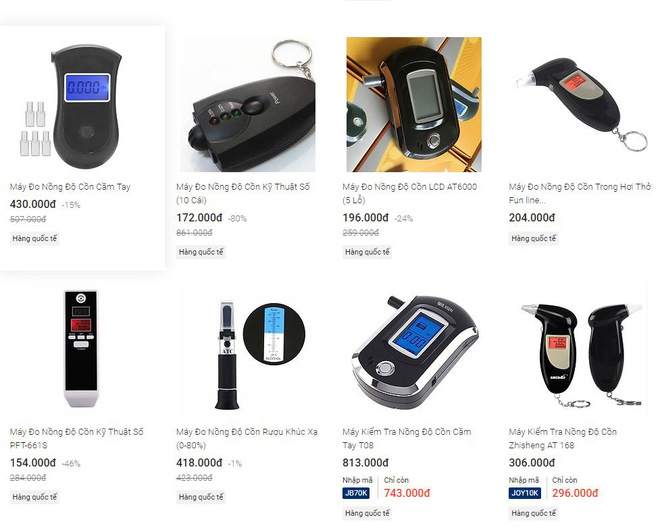 Cẩn trọng trong việc tự mua sắm các loại máy đo nồng độ cồn