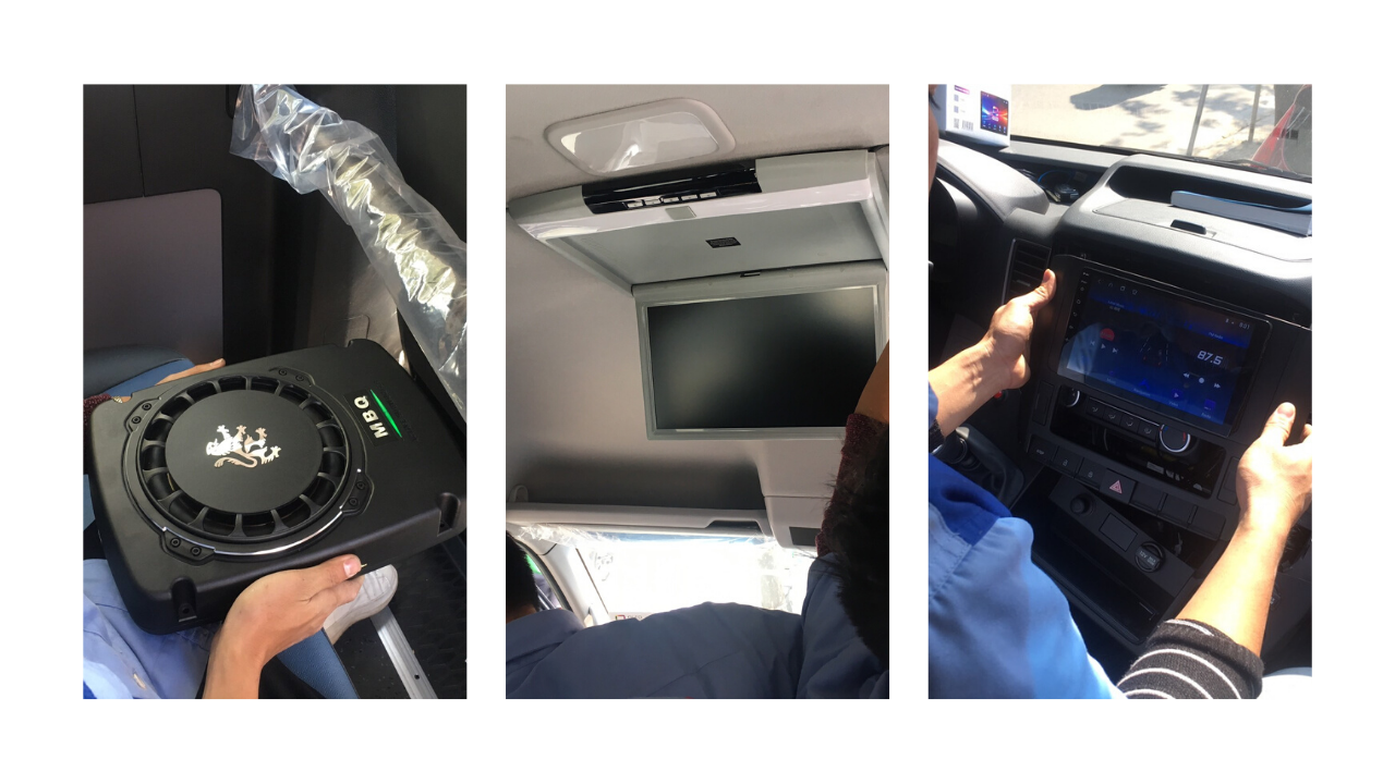 Chuyên lắp đồ chơi phụ kiện xe 16 chỗ Transit ( xe du lịch ) ở Hà Nội - Rambo Auto