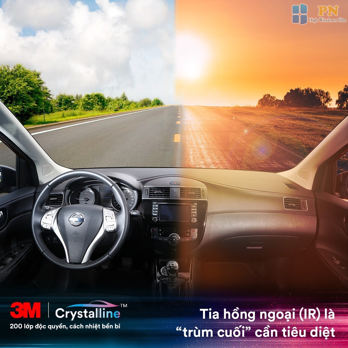 So sánh phim cách nhiệt 3M IR Series & 3M Crystalline