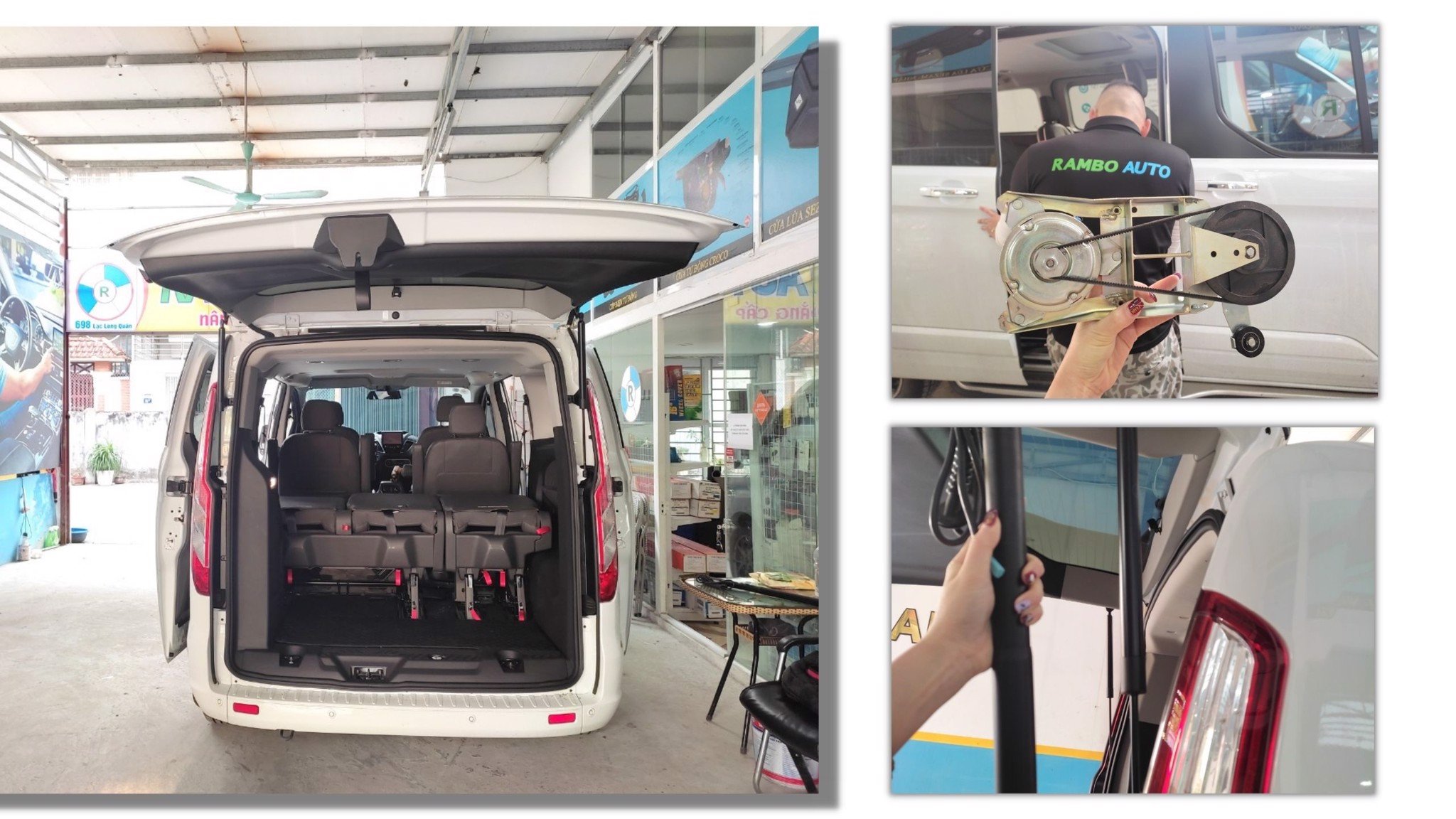 Ford Tourneo Lắp Cốp Điện Tự Động, Cửa Lùa Điện Adop Nga Giấu Kín