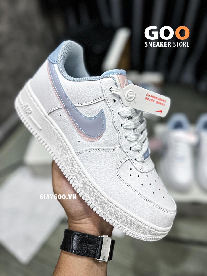 Air force 1 LV8 Double Swoosh gót xanh