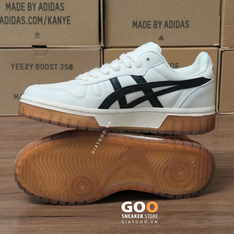 asics court mz cream black gum rep 11 like auth