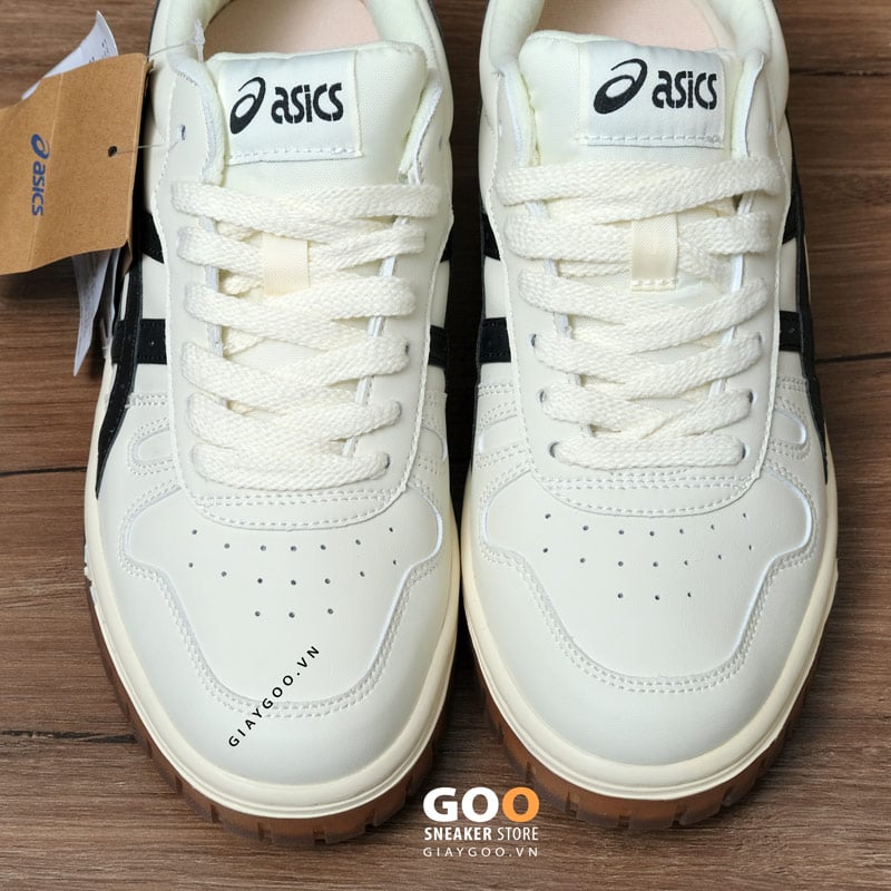 asics court mz cream black gum rep 11 like auth