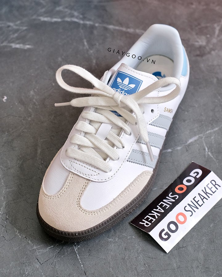 giay samba soc xanh white halo blue rep 11 best quality