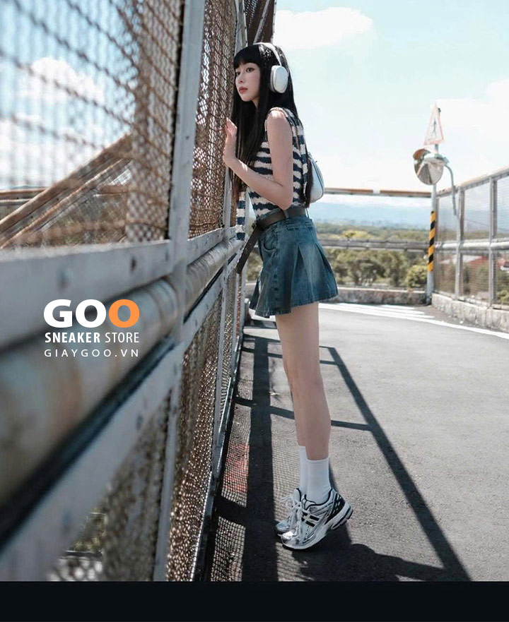 giày New Balance 1906r Silver Metallic Black outfit nữ