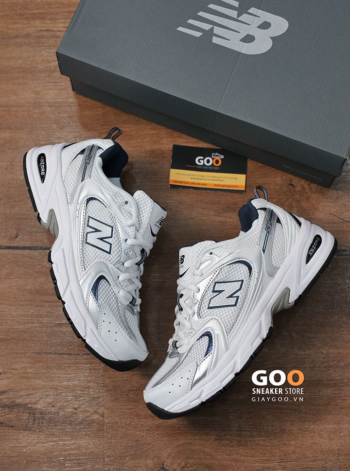 Giày New Balance 530 White Silver Navy rep 11 Like auth best quality