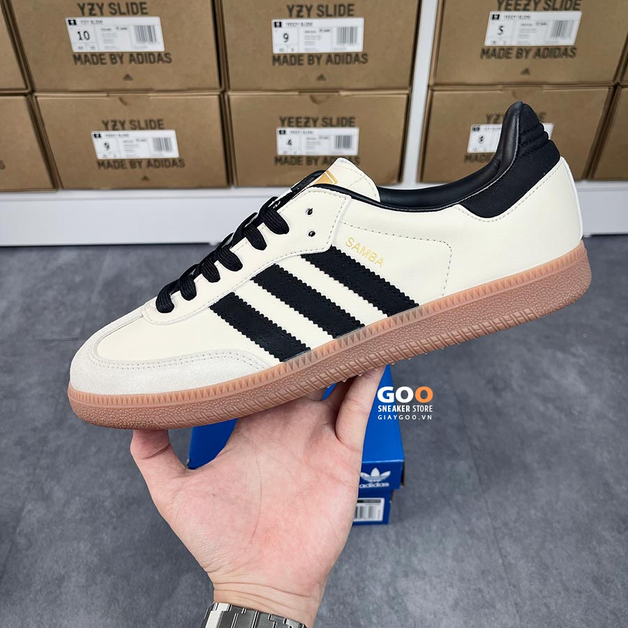 giày adidas samba og cream white sand suede rep 11  like auth