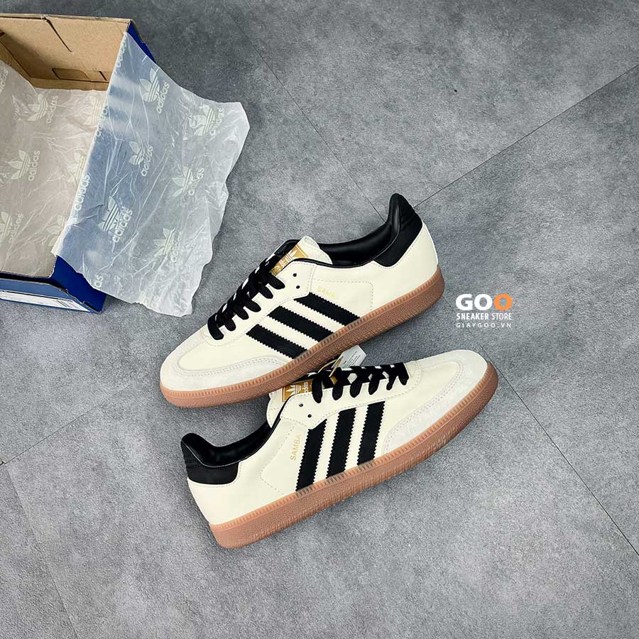 giày adidas samba og cream white sand suede rep 11  like auth