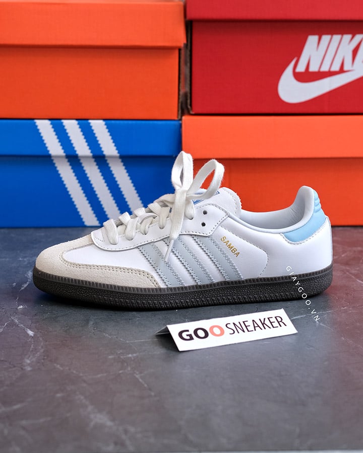 giày Adidas samba og white halo blue rep 11 best quality