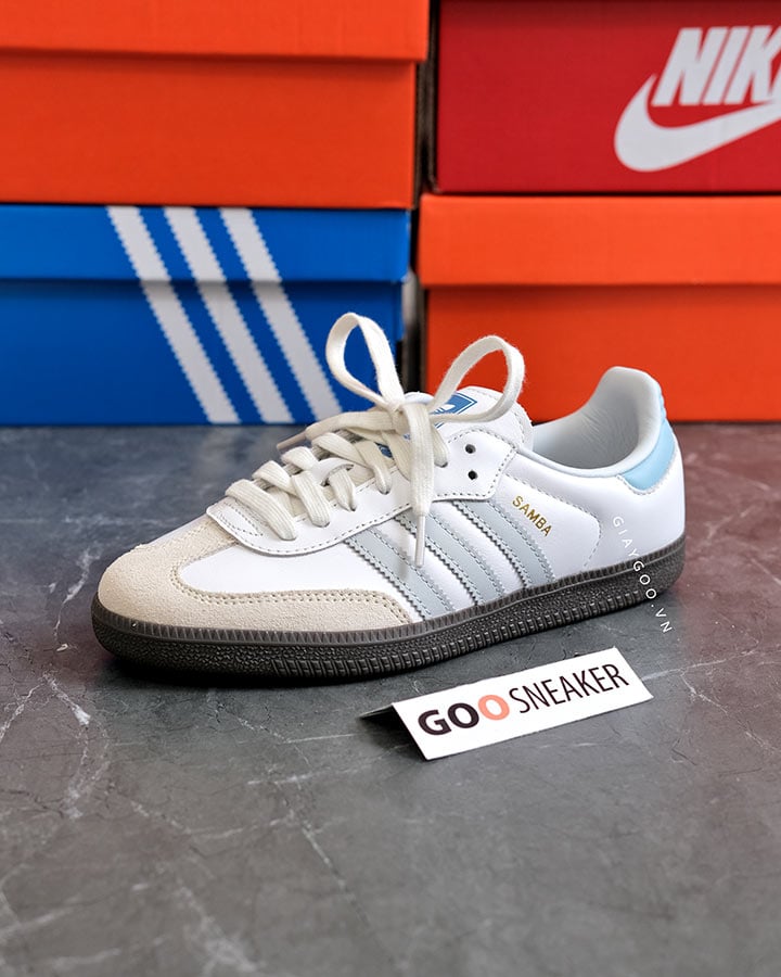 giày Adidas samba og white halo blue rep 11 best quality
