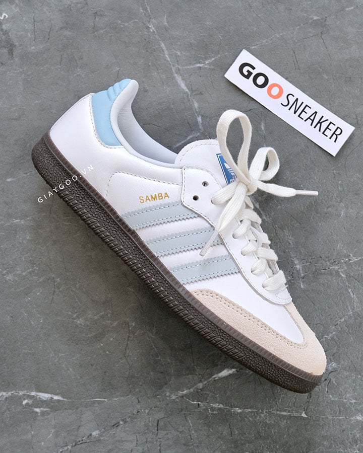 giày Adidas samba og white halo blue rep 11 best quality