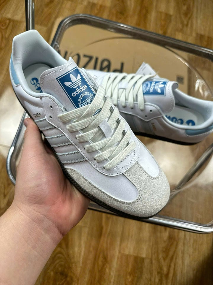 Giày Adidas Samba White Halo Blue rep 11 like auth best quality