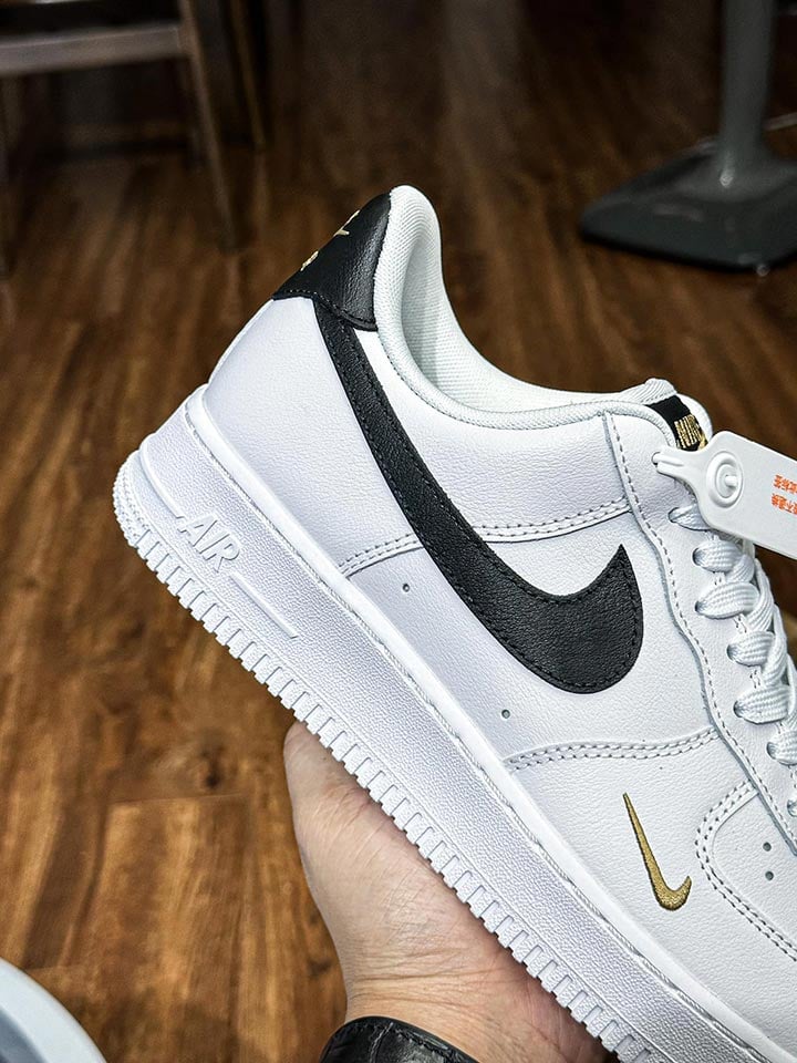 Giày Air Force 1 Essential White Black Gold rep 11 like auth