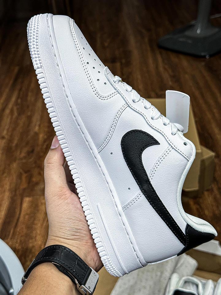 Giày Air Force 1 Essential White Black Gold rep 11 like auth