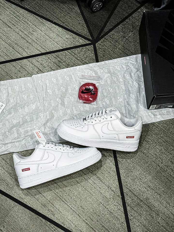 Giày Air Force 1 Supreme White rep 11 siêu cấp like auth