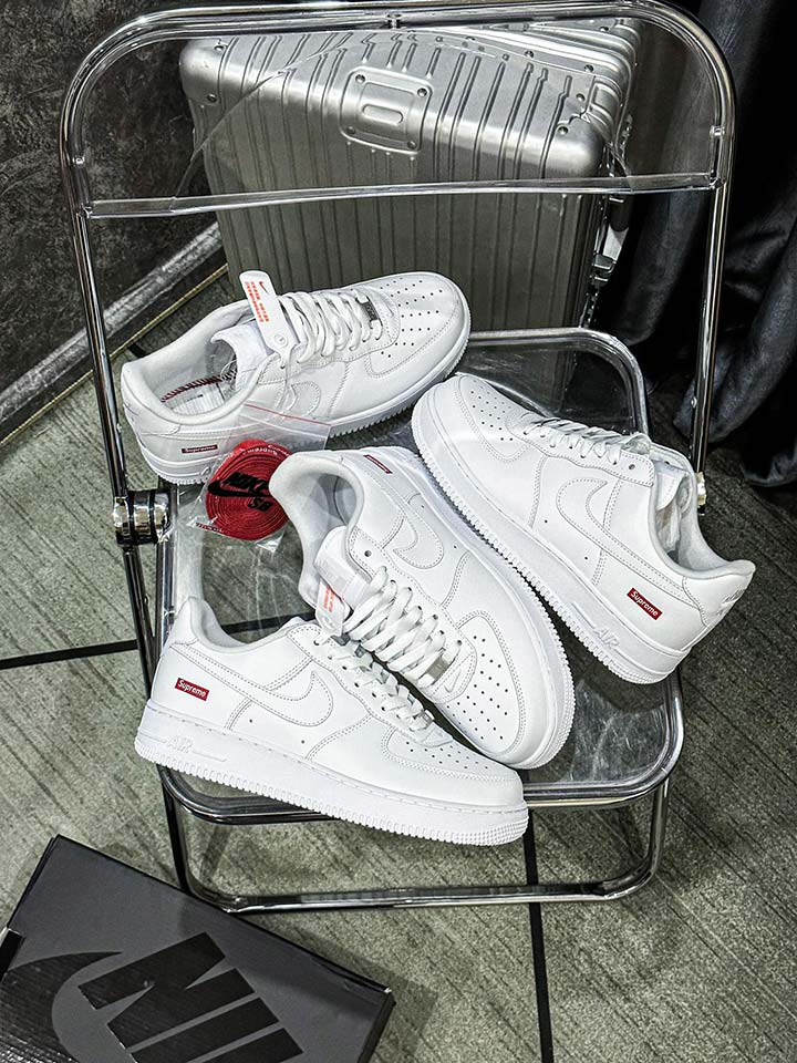 Giày Air Force 1 Supreme White rep 11 siêu cấp like auth