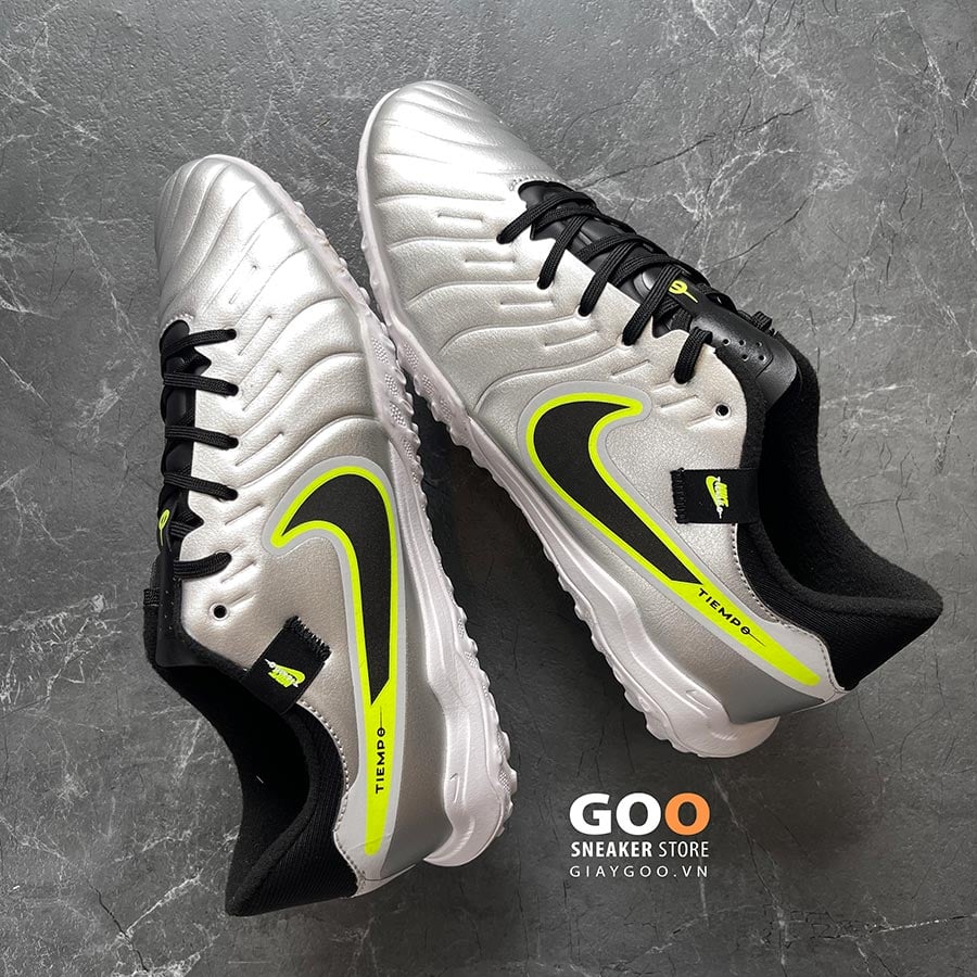 Giày đá banh Nike Tiempo 10 Academy TF xám bạc