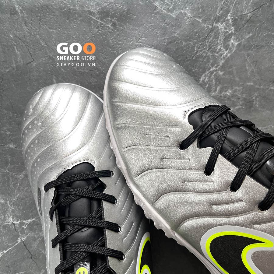 Giày đá banh Nike Tiempo 10 Academy TF xám bạc