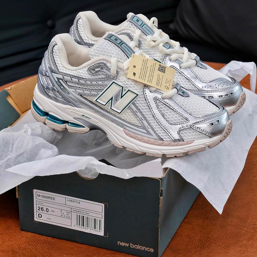 Giày New Balance 1906R Silver Reflective Metalic rep 11 like auth