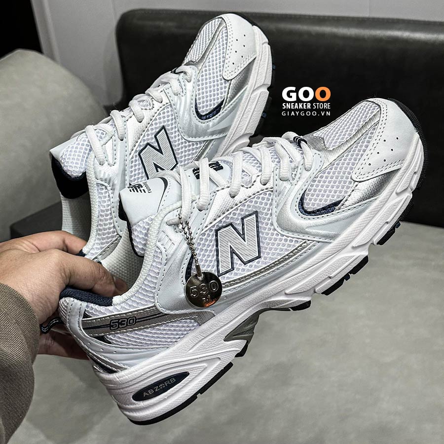 giày New Balance 530 White Silver Navy rep 11 like auth best quality