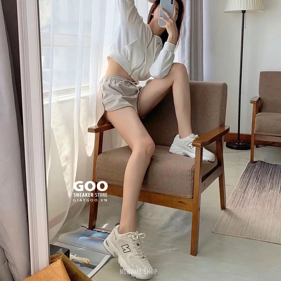 Giày New Balance 530v2 Retro Khaki outfit