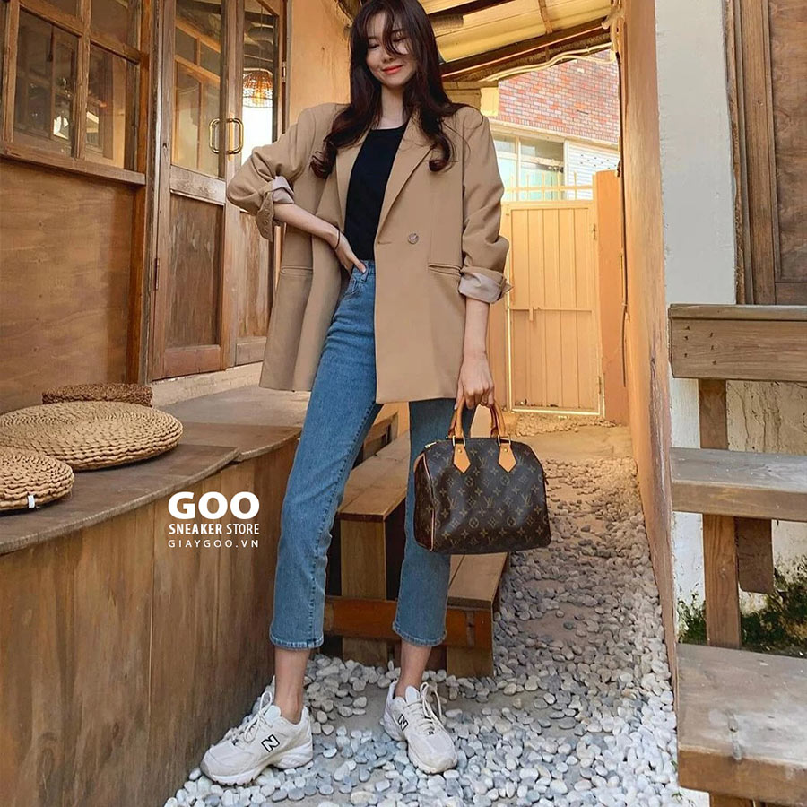 Giày New Balance 530v2 Retro Khaki outfit
